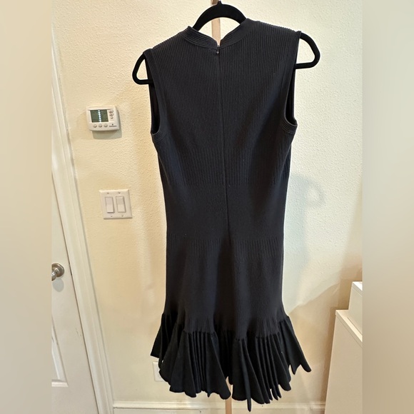 Alaïa black ribbed knit sleeveless fit-and-flare mini dress Sz 42 GREAT Conditio - Picture 8 of 8